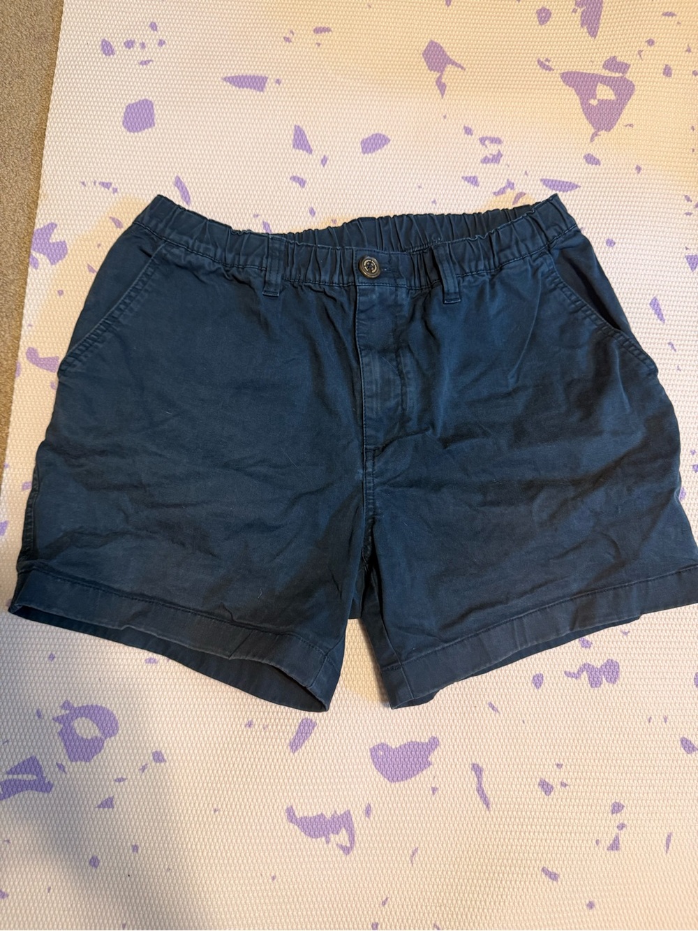 chubbies Navy Elastic-Waist Men's Bermuda Shorts